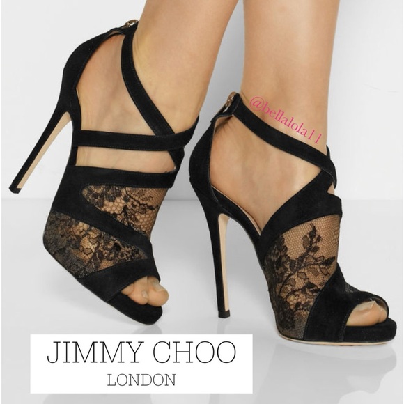 Jimmy Choo Shoes - AUTHENTIC JIMMY CHOO ITALIAN LACE HEELS
